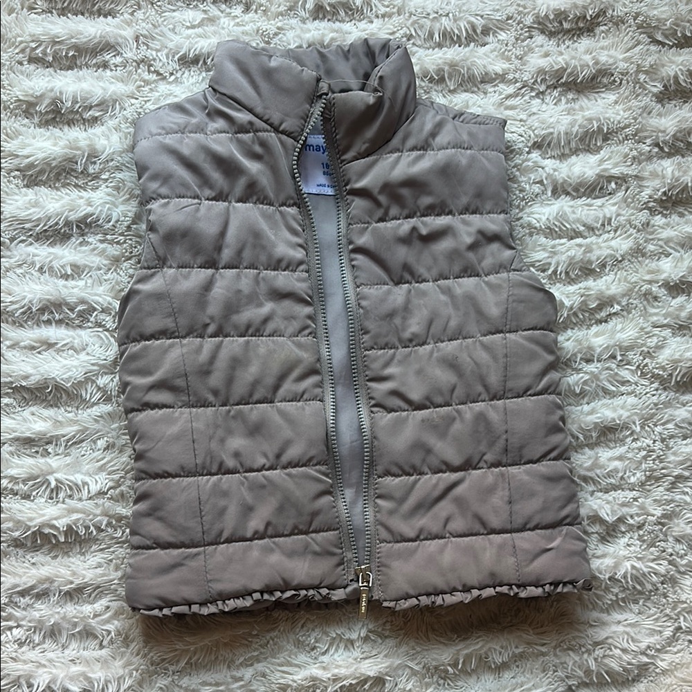 Mayoral Quilted Vest in Beige